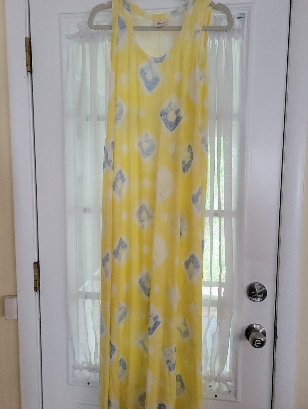 Style & Co. Yellow Dress with Pale Blue Accents
